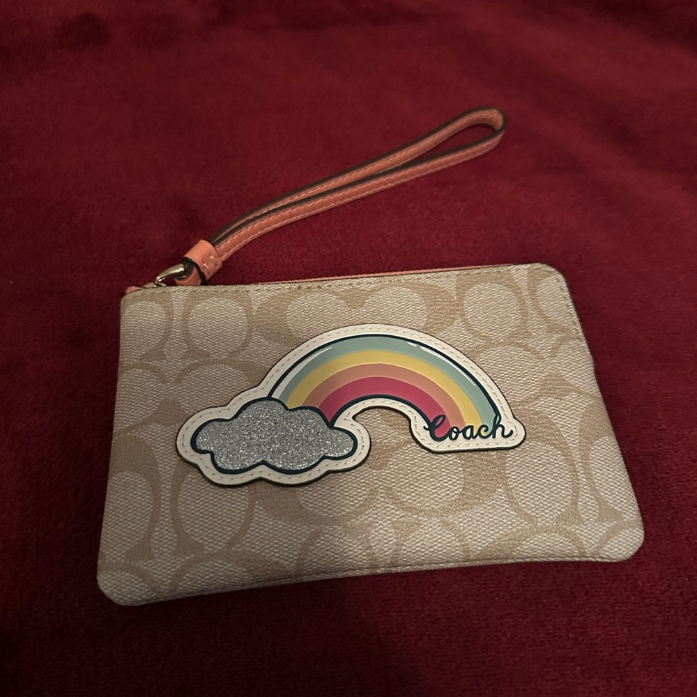 Coach Rainbow Corner Zip Wristlet